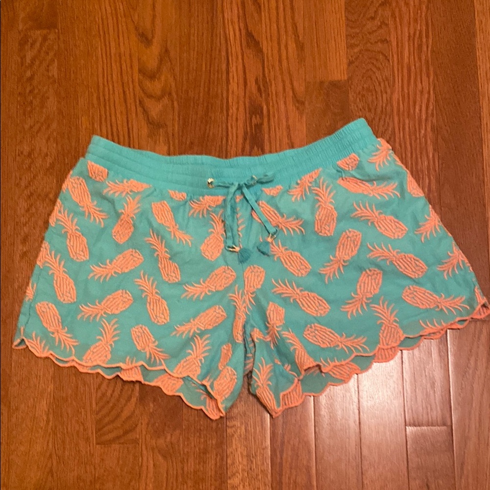 Lilly Pulitzer Teal Pineapple Shorts